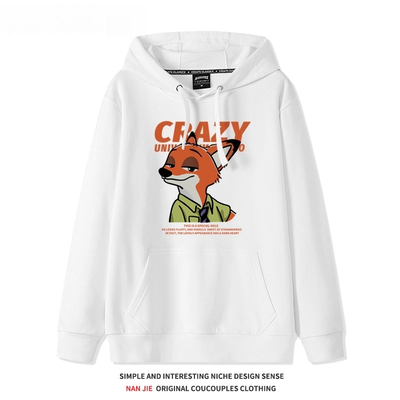 瘋狂動物城朱迪尼克 聯名衛衣2025秋冬新款 親子情侶裝連帽衛衣