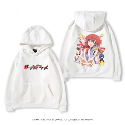 孤獨搖滾 聯名衛衣2024秋冬新款親子情侶裝薄絨款連帽衛衣