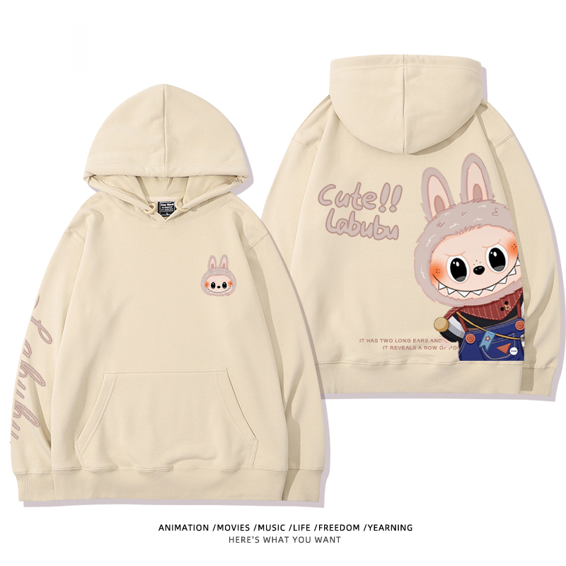 labubu新款 寬鬆百搭 秋冬款 寬鬆連帽衛衣