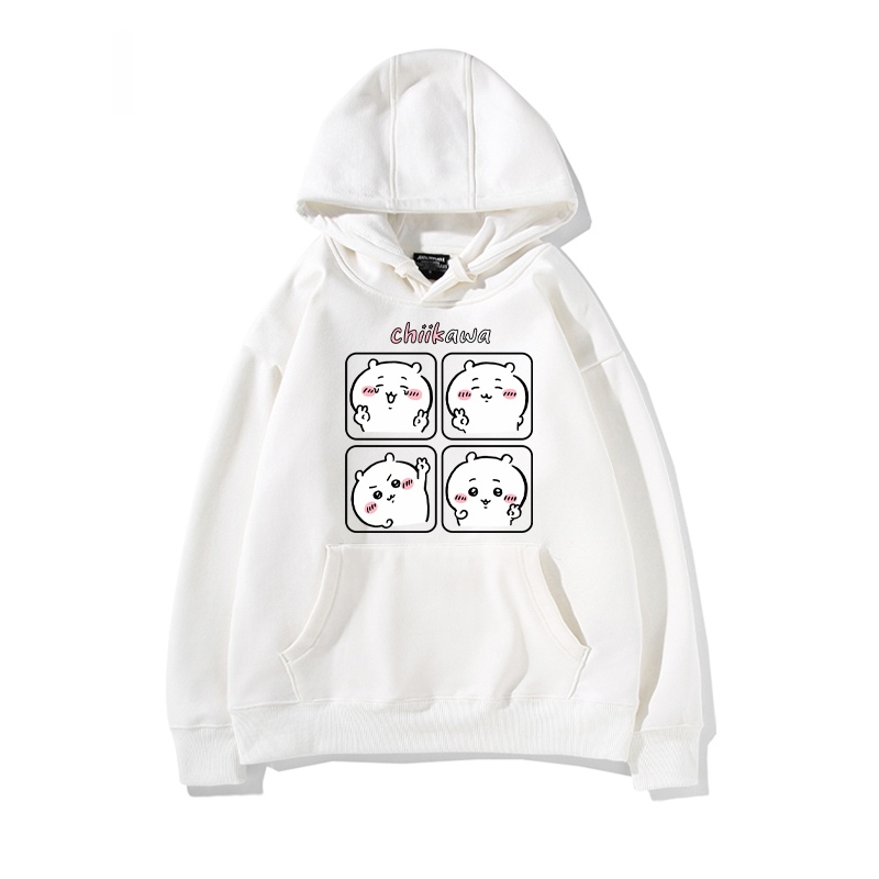 chiikawa 2024秋冬新款親子情侶裝薄絨款連帽衛衣