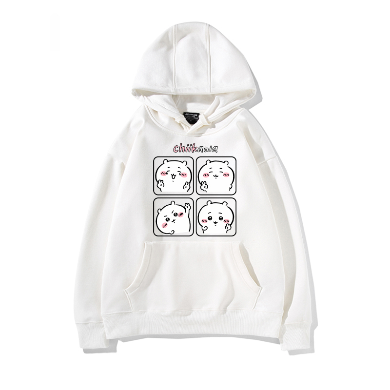 chiikawa 2024秋冬新款親子情侶裝薄絨款連帽衛衣