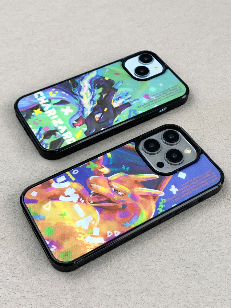 卡通噴火龍3D幻圖磁吸防摔手機殼