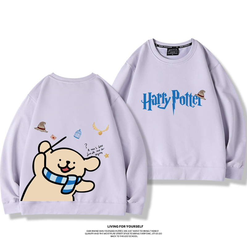 線條小狗2023親子情侶裝 圓領長袖