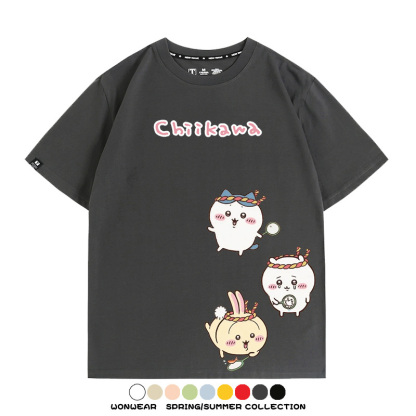 Chiikawa吉伊卡哇烏薩奇寶寶 親子情侶裝寬鬆短袖T