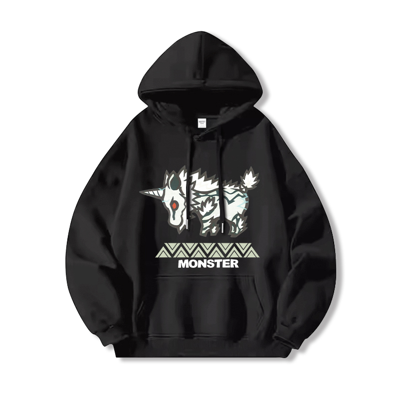 Monster Hunter Rise怪物獵人 聯名衛衣2024秋冬新款親子情侶裝薄絨款連帽衛衣