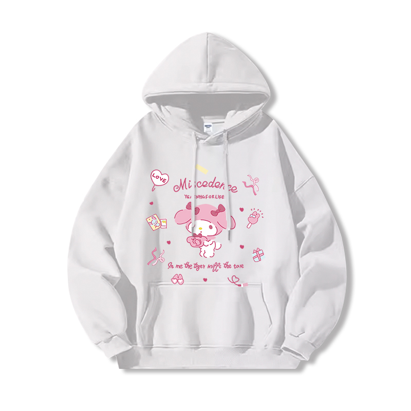 三麗鷗 聯名衛衣2024秋冬新款親子情侶裝薄絨款連帽衛衣