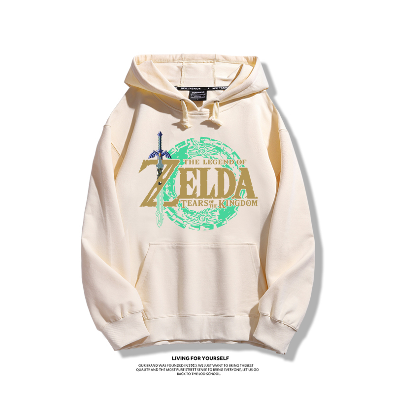 薩爾達傳說王國之淚聯名衛衣2024秋冬新款親子情侶裝薄絨款連帽衛衣