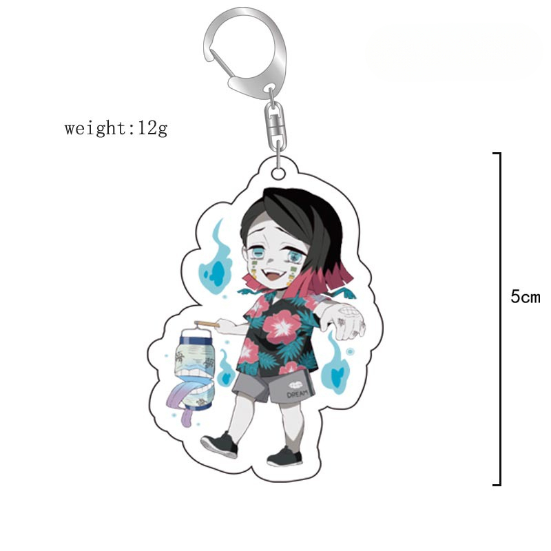 鬼滅之刃鑰匙扣亞克力動漫甘露寺蜜璃時透無一郎蟲柱卡通周邊掛飾【單買三件起送】