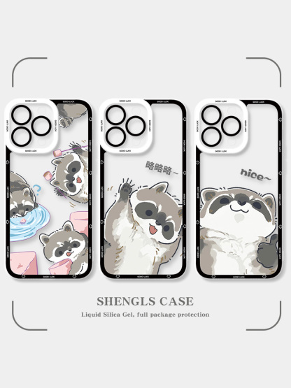 蘋果 系列小浣熊天使眼透明防摔手機殼