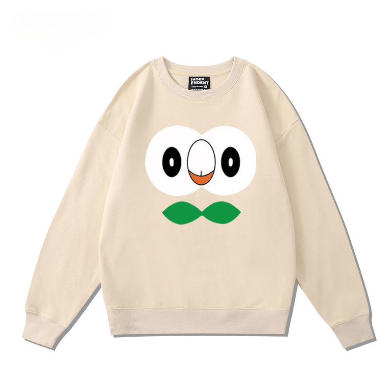 精靈寶可夢木木梟火斑喵 2024親子情侶裝 圓領長袖