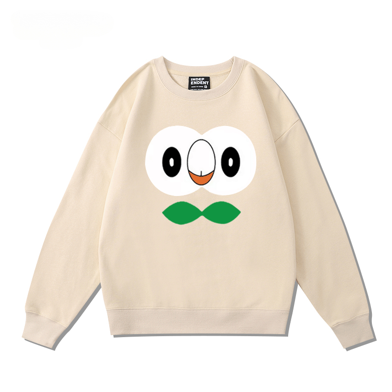 精靈寶可夢木木梟火斑喵 2024親子情侶裝 圓領長袖