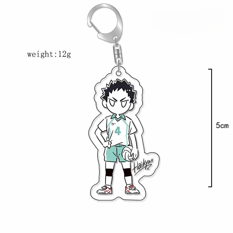 排球少年鑰匙扣動漫影山飛雄日向翔陽孤爪研磨西谷夕及川徹月島螢掛飾【單買三件起送】