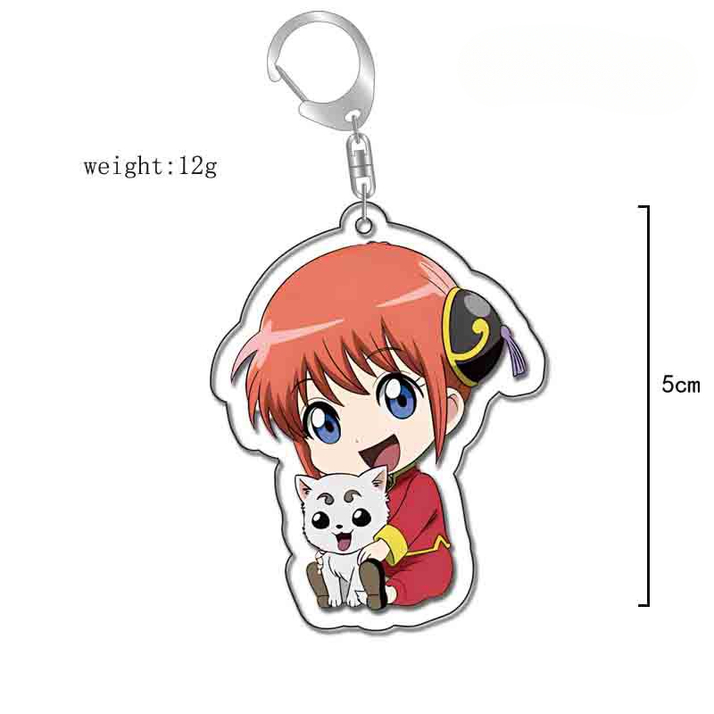 銀魂阪田銀時神樂新八定春神威十四沖田總悟桂伊麗莎白立牌鑰匙扣掛飾【單買三件起送】