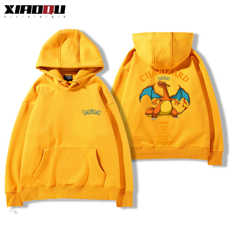 寶可夢聯名衛衣2024秋冬新款親子情侶裝薄絨款連帽衛衣