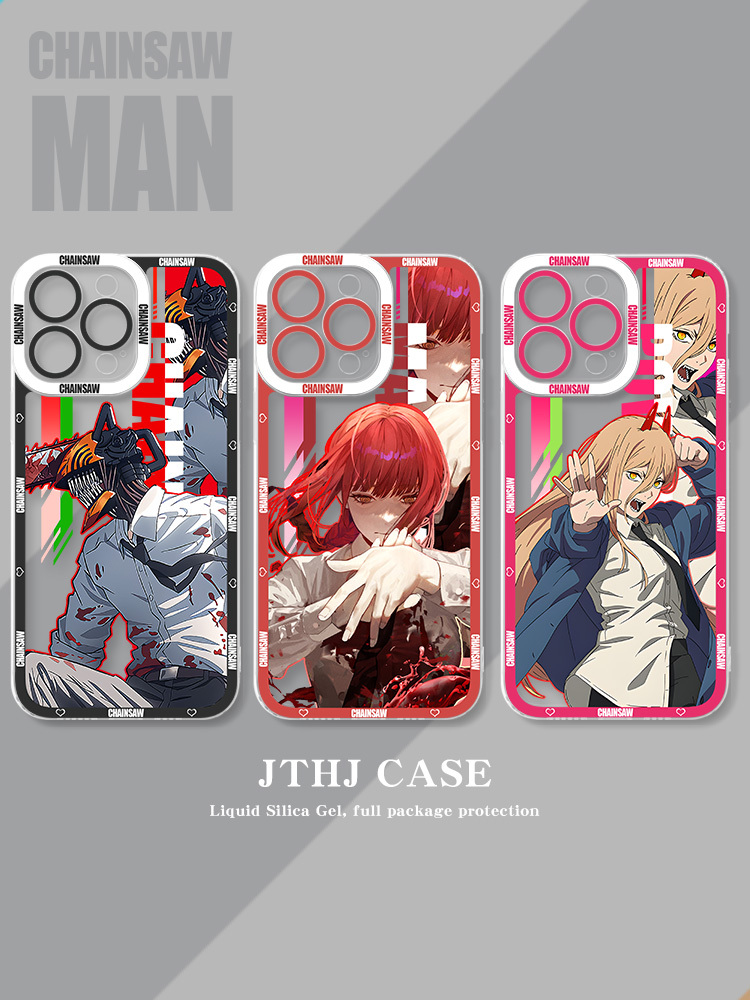 蘋果 系列鏈鋸人天使眼透明防摔軟殼