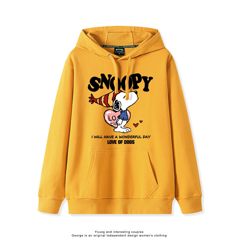 史努比 聯名衛衣2025秋冬新款親子情侶裝連帽衛衣