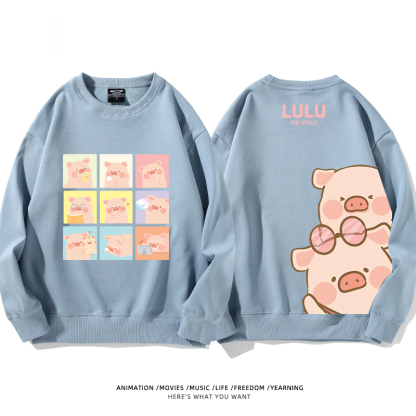 LuLu豬 聯名2024親子情侶裝 圓領長袖