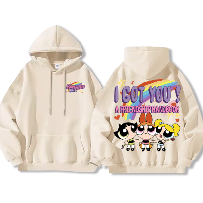 飛天小女警聯名衛衣女衛衣2024秋冬新款親子情侶裝薄絨款連帽衛衣