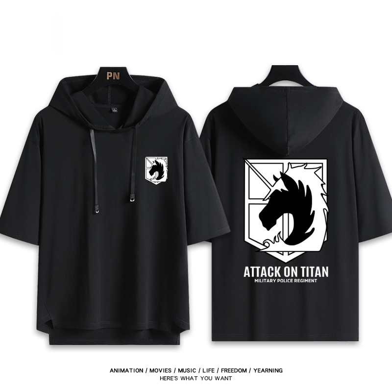 進擊的巨人 連帽短袖T恤