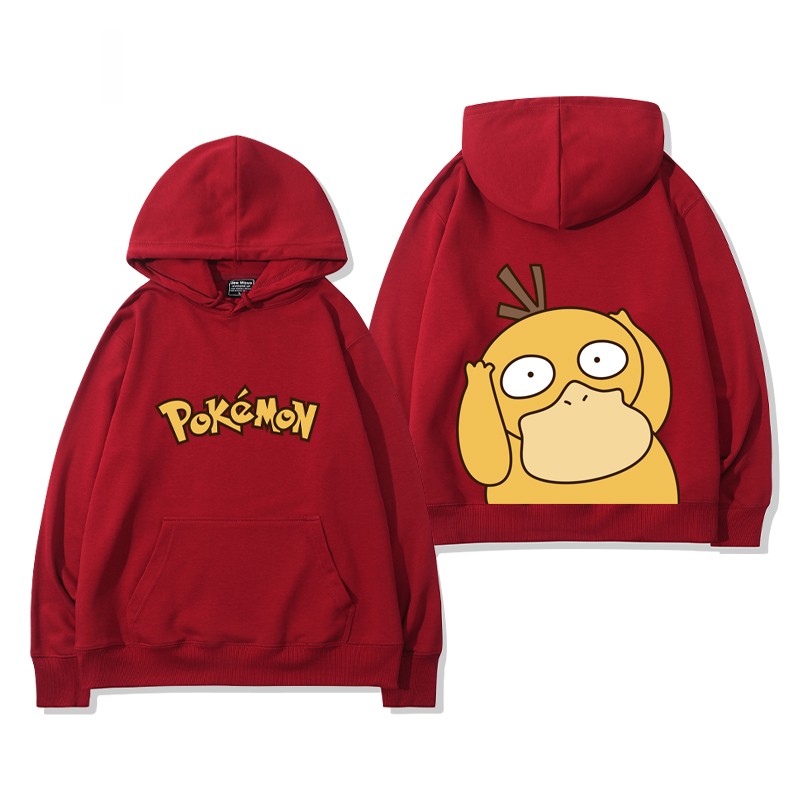精靈寶可夢可達鴨 衛衣2025秋冬新款親子情侶裝連帽衛衣