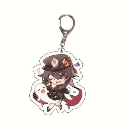 原神旅行者可莉安柏凱亞克力雙面鑰匙扣個性掛飾遊戲周邊薔薇魔女【單買三件起送】