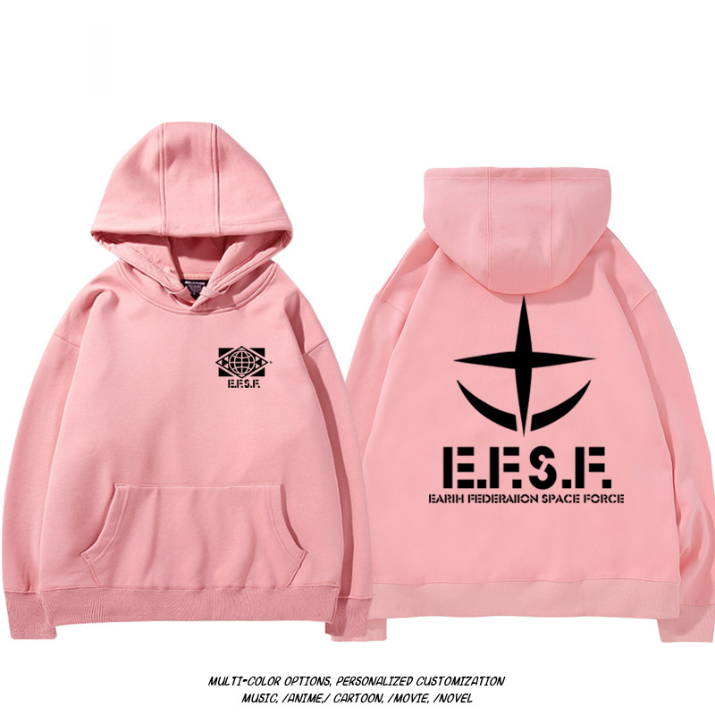 機動戰士高達扎古吉翁 聯名衛衣2024秋冬新款親子情侶裝薄絨款連帽衛衣