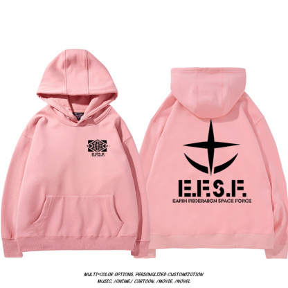 機動戰士高達扎古吉翁 聯名衛衣2024秋冬新款親子情侶裝薄絨款連帽衛衣