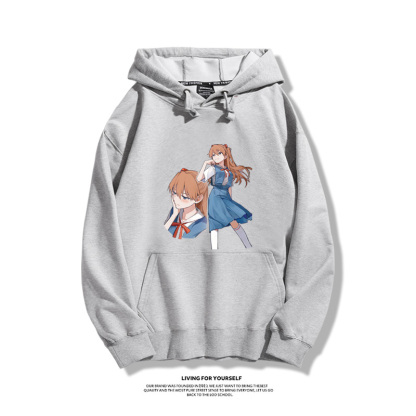 EVA新世紀福音戰士聯名衛衣2023秋冬新款親子情侶裝薄絨款連帽衛衣