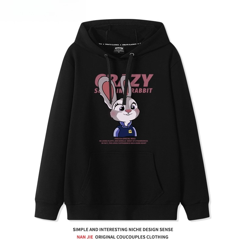 瘋狂動物城朱迪尼克 聯名衛衣2025秋冬新款 親子情侶裝連帽衛衣