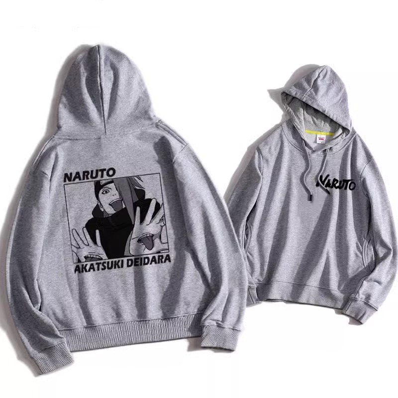 火影忍者聯名衛衣2024秋冬新款親子情侶裝薄絨款連帽衛衣