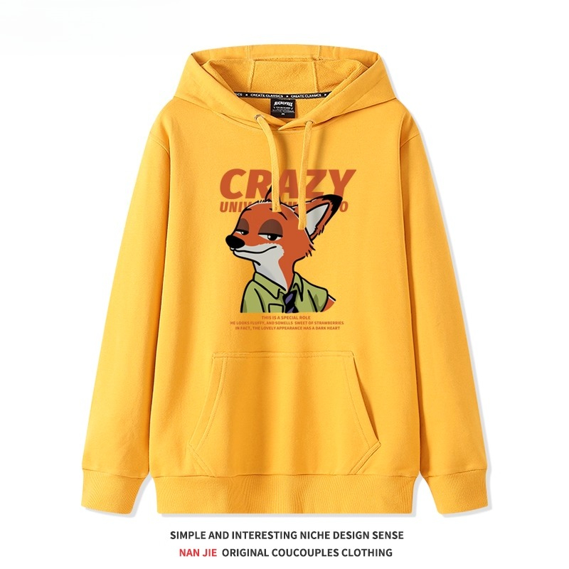 瘋狂動物城朱迪尼克 聯名衛衣2025秋冬新款 親子情侶裝連帽衛衣