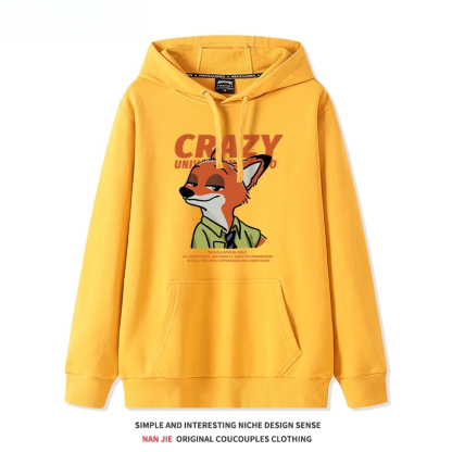 瘋狂動物城朱迪尼克 聯名衛衣2025秋冬新款 親子情侶裝連帽衛衣