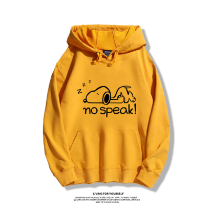 史努比聯名衛衣2023秋冬新款親子情侶裝薄絨款連帽衛衣