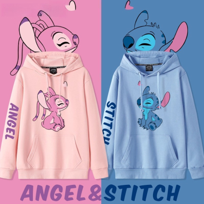 史迪仔卡通 聯名衛衣2025秋冬新款 親子情侶裝連帽衛衣