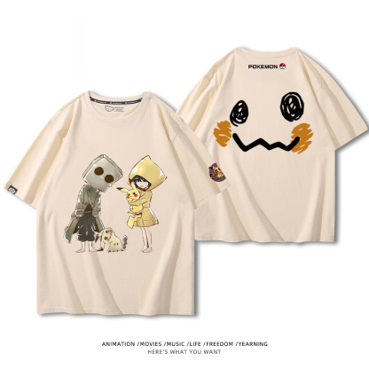 精靈寶可夢 2024親子情侶男女同款 純棉T恤