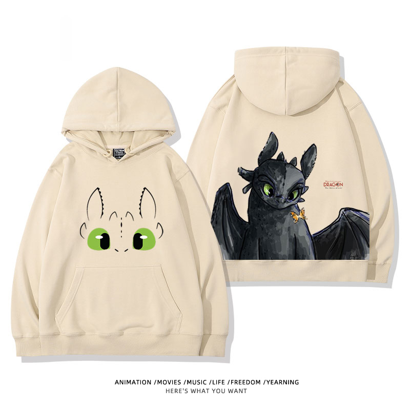 馴龍高手聯名史迪仔 2024秋冬新款親子情侶裝薄絨款連帽衛衣