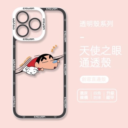 蘋果 系列蠟筆小新 天使眼透明防摔軟殼