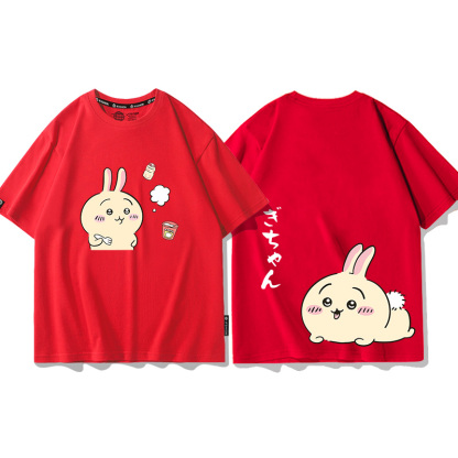 Chiikawa聯名衛衣2024秋冬新款親子情侶裝薄絨款連帽衛衣