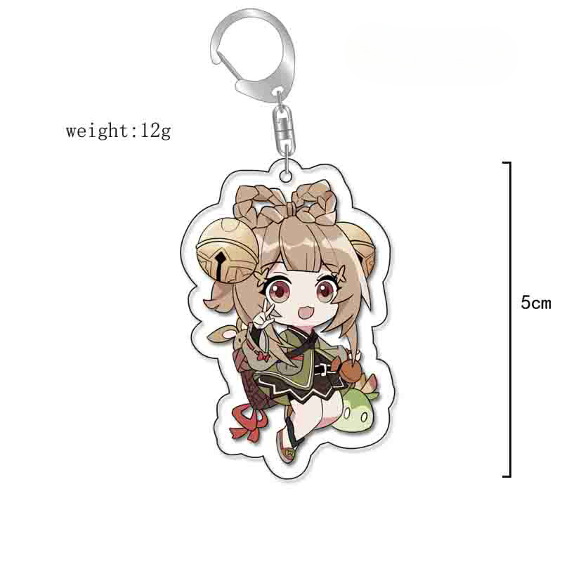原神旅行者可莉安柏凱亞克力雙面鑰匙扣個性掛飾遊戲周邊薔薇魔女【單買三件起送】