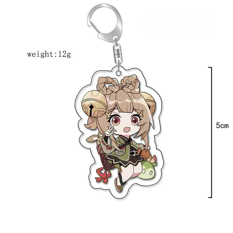 原神旅行者可莉安柏凱亞克力雙面鑰匙扣個性掛飾遊戲周邊薔薇魔女【單買三件起送】