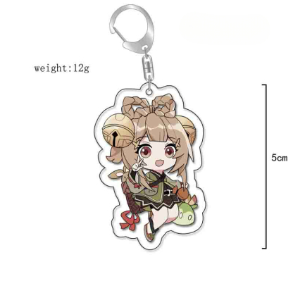 原神旅行者可莉安柏凱亞克力雙面鑰匙扣個性掛飾遊戲周邊薔薇魔女【單買三件起送】