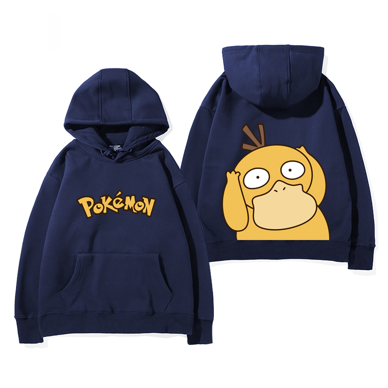 精靈寶可夢可達鴨 衛衣2025秋冬新款親子情侶裝連帽衛衣