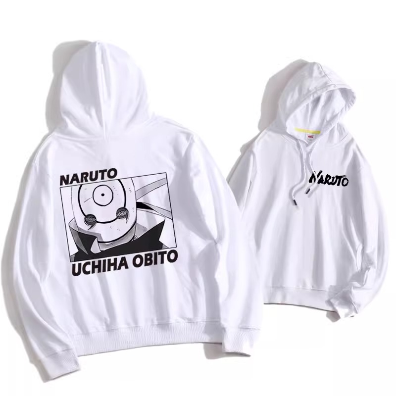 火影忍者聯名衛衣2024秋冬新款親子情侶裝薄絨款連帽衛衣