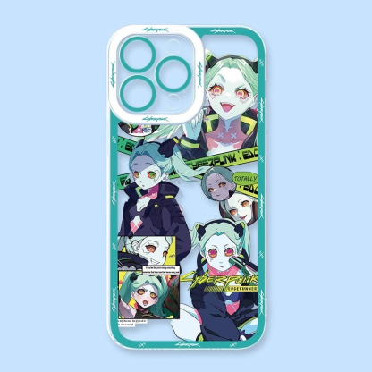 蘋果 系列賽博朋克邊緣行者天使眼透明防摔軟殼