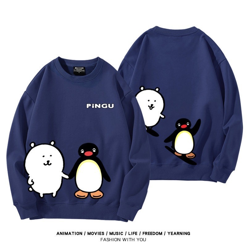 Pingu企鵝家族聯名親子情侶裝 圓領長袖