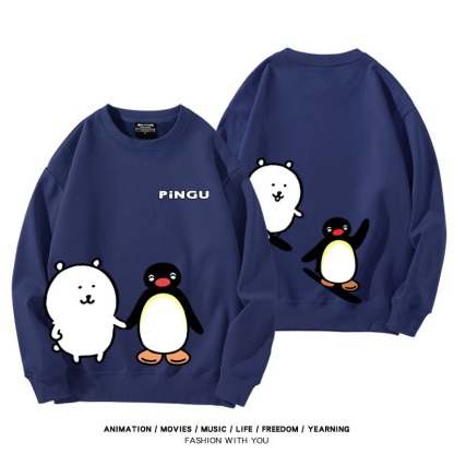 Pingu企鵝家族聯名親子情侶裝 圓領長袖