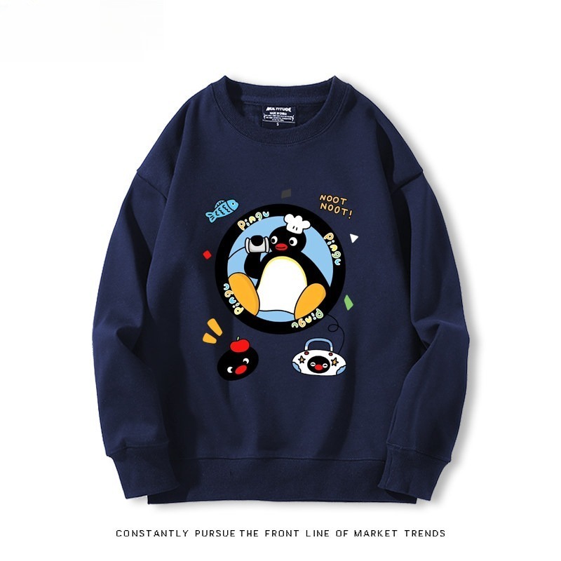 pingu 聯名親子情侶裝 圓領長袖