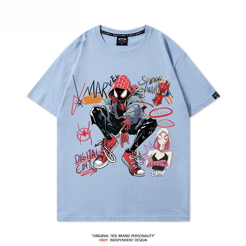 蜘蛛人：穿越新宇宙SpiderMan 印花短袖T恤