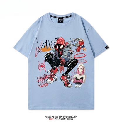 蜘蛛人：穿越新宇宙SpiderMan 印花短袖T恤