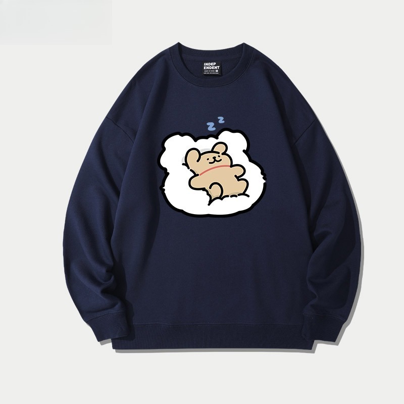 線條小狗 聯名親子情侶裝 圓領長袖